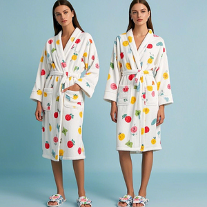 Tùy Chỉnh Womens Sang Trọng Mềm Áo Ấm Áo Choàng Tắm Trái Cây Áo Choàng Femme Thanh Lịch Filles Áo Choàng Sang Trọng Loungewear - Product Image 2