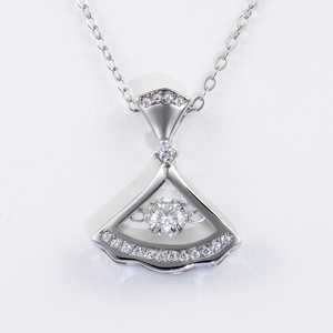 Xingyue Moissanite FINE Jewelry PENDANT 925 <b>SILVER</b> with Round Shape 1.0carat FASHION JEWELRY <b>NECKLACE</b> for WOMEN - Product Image 4