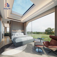 SH Luxe Moderne Extérieur Portable Mobile Glamping Espace Capsule Resort Hôtel Petite Maison