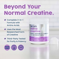 Poudre de créatine naturelle végétalienne ODM sans sucre, complément pré-entraînement pour les passionnés de fitness adultes, 5 g par portion, énergie