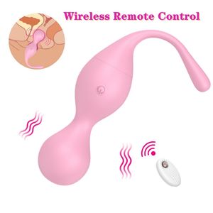 Boules de Kegel vibrantes télécommandées sans fil Vibrateur en silicone pour la stimulation du point G et du clitoris pour l'entraînement du plancher pelvien des femmes - Product Image 5