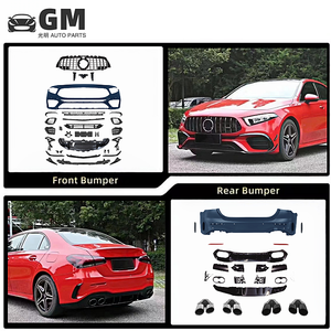 Nouveau kit carrosserie <span class=keywords><strong>AMG</strong></span> <span class=keywords><strong>A45</strong></span> pour Mercedes-Benz CLA berline W177, comprend pare-chocs arrière, capot, diffuseur - Amélioration des performances, garantie 1 an - Product Image 3