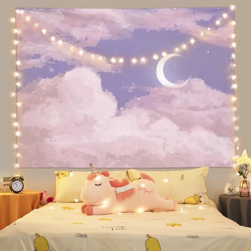 Peinture à l'huile lune du soir