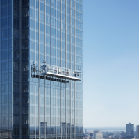 Plateforme suspendue, palan électrique, panier suspendu, plateforme élévatrice, rénovation de murs extérieurs