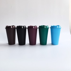 Nuovo stile solido 16oz PP tazze da caffè portatile Anti-caduta di plastica riutilizzabile tazze da caffè con coperchio latte tazze di tè bottiglie d'acqua - Product Image 2