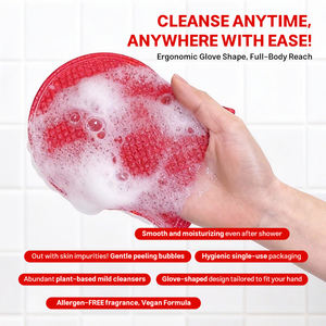 Guantes Exfoliantes de Burbujas para el Cuerpo de Marca Privada OEM, Forma de Guante, a Base de Plantas, Limpieza Suave para Productos de Cuidado de la Piel Suave - Product Image 2