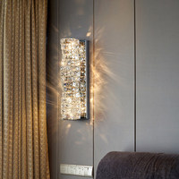 Applique murale LED en cristal de luxe personnalisée, style européen, pour la décoration intérieure de la maison et des hôtels, par les fabricants