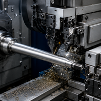 Axe conique en acier usiné CNC suisse sur mesure pour mécanismes de bobinage et d'outillage compact