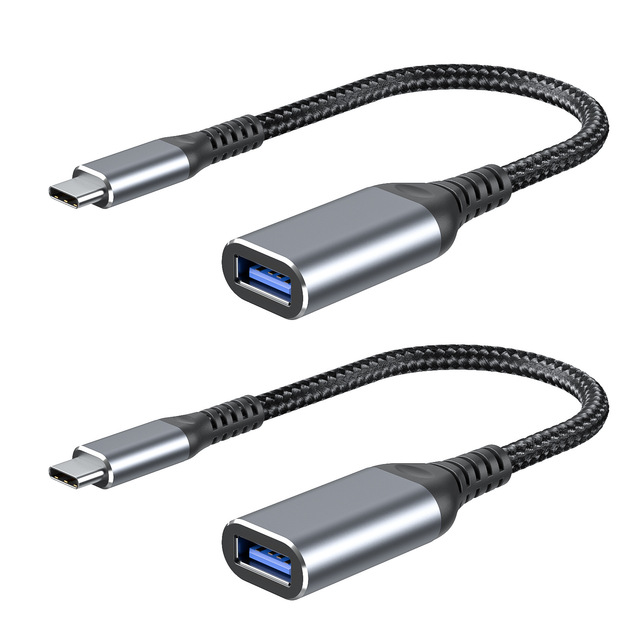 USB3.0 Male Type-c 3.1 Convert Cable PVC Jacket Braid Shielding OTG Adapter for Female Port Type-c Data Cable for Computer Use