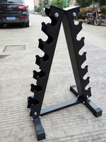 Support d'haltères vertical en gros d'usine équipement de fitness type A support triangulaire 6 paires de supports d'haltères