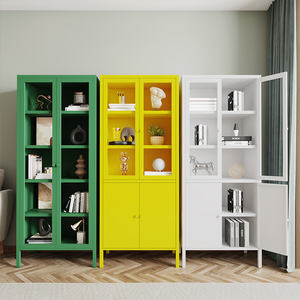 חם מכירה מותאם אישית מתכת מודרני מותאם אישית לוח תצוגה ארון מדף ספר אחסון עבור סלון סלון - Product Image 4