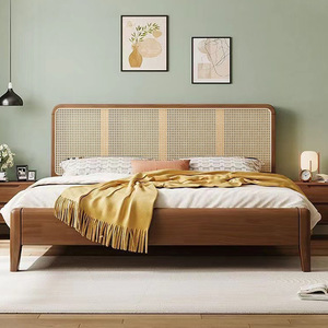 Hiện đại KING-Size NỘI THẤT PHÒNG NGỦ mây đầu giường tùy chỉnh thiết kế lạ mắt khung gỗ rắn khách sạn GIƯỜNG GỖ hộp lưu trữ - Product Image 3