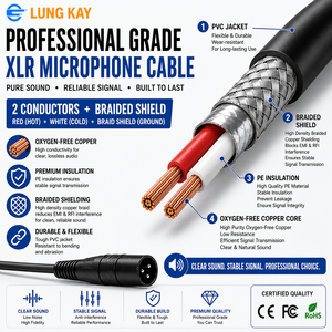 Câble XLR de haute qualité 3m 5m 10m 20m 100ft, câble audio pour microphone, connecteur XLR professionnel 3 broches mâle vers femelle, câbles XLR pour microphone - Product Image 3