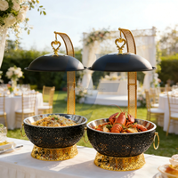 Plat de service de buffet de restaurant en acier inoxydable, chauffe-plats de luxe de 8 L à alimentation alcoolisée pour la restauration
