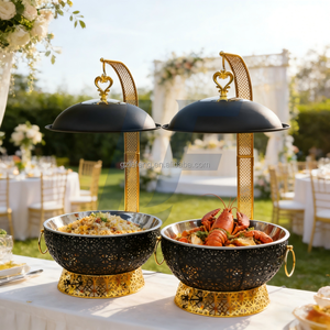 Juego de Recipientes para Buffet de Restaurante, Calentador de Alimentos de Acero Inoxidable, Recipientes de Lujo para Catering - Product Image 2