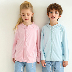 Nuova Abbigliamento <span class=keywords><strong>Sportivo</strong></span> per Bambini con Protezione Solare, <span class=keywords><strong>Top</strong></span> Sportivi Anti-UV, Giacca Leggera Estiva con Cappuccio per Ragazzi e Ragazze - Product Image 3