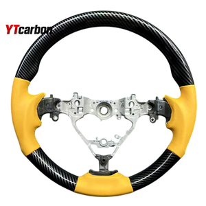 YTcarbon สำหรับ MKX 16+ อะไหล่รถยนต์ อุปกรณ์ตกแต่งภายในรถยนต์ ปรับแต่งสไตล์วินเทจ พวงมาลัยหนังแท้ลายไม้แบบกำหนดเอง - Product Image 4