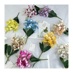 QYYM-269 высокого качества ручной работы шелкография цветок бутон маленькие орхидеи для свадьбы китайский Новый год офисный Декор аксессуар - Product Image 1