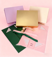 Boîte à perruques de luxe Logo personnalisé Taille Extension de cheveux Carton Emballage magnétique Boîte-cadeau pour perruque avec ruban Fermeture magnétique