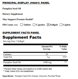 Koudgeperste <span class=keywords><strong>1000mg</strong></span> softgels pompoenzaadolie voor mannenverzorging, Amerikaanse voorraad, bulkverpakking, korte houdbaarheidsdatum - Product Image 3