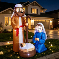 Décorations gonflables de Noël de 6 pieds, Père Noël suspendu, Père Noël grimpeur avec sac de cadeaux, décorations gonflables pour Noël et Nouvel An