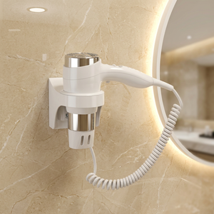 <span class=keywords><strong>Asciugacapelli</strong></span> da Parete EASTON per Hotel, 1600W, Interruttore di Sicurezza a Pressione, Cavo Flessibile a Spirale, Approvato CE CB - Product Image 1