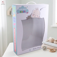 Boîte en carton pliable avec poignée pour couverture de bébé, literie, édredon, oreiller, ustensiles de cuisine, impression numérique de bonne qualité