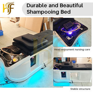 Professioneller Salon-Waschsessel aus Fiberglas mit Massagefunktion, Shampoo-Bett für SPA-Kopf-Wassertherapie und Zirkulation - Product Image 5