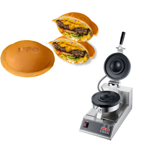 Fabricant OEM, presse à panini commerciale antiadhésive en forme de soucoupe volante, moule en forme de cœur UFO, machine à gaufres à arrêt automatique - Product Image 1