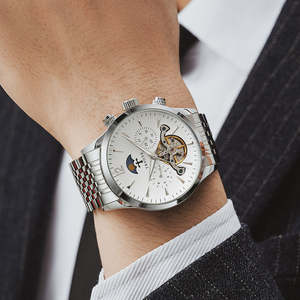 TRSOYE 816 Montre automatique chronographe mécanique de luxe pour hommes avec réserve de marche Usine Vente en gros Célèbre bracelet en cuir de marque - Product Image 6