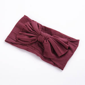 Diadema para Bebé Recién Nacido, Banda para el Cabello de Nailon Súper Suave, Turbante con Lazo, Diadema para Niña, Accesorios para el Cabello de Bebé Recién Nacido - Product Image 3