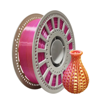 Filament bicolore en soie CHING LEUNG PLA 1,75 mm 1 kg, haute résistance, inodore, écologique, pour imprimante 3D, sans effet de filaments, lisse et brillant