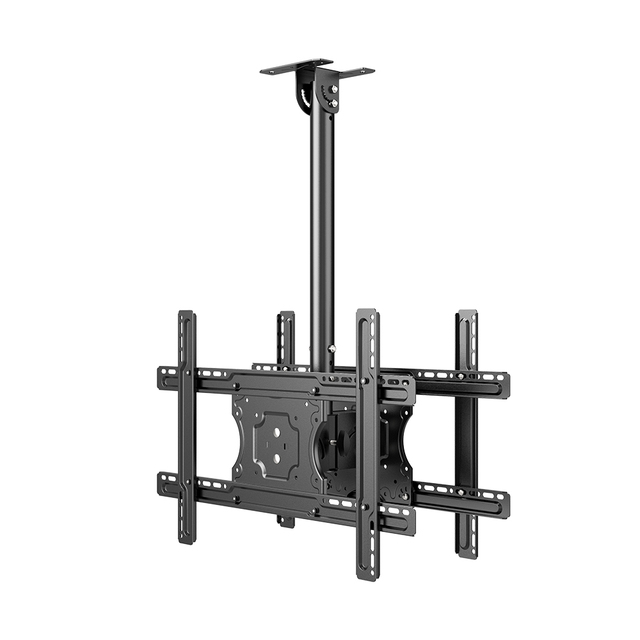 Nbjohson Height Adjustable 32"-50" Rotating Dual Screen Ceiling Tv Mount Bracket Tv Stands Drop Down Hydraulic Fixed