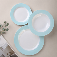 GXKC Assiettes de Luxe en Porcelaine Écologique de 10,5 Pouces au Design Contemporain pour Hôtels et Restaurants – Couleurs Unies