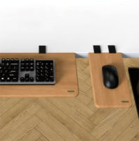 Extension de bureau en bois massif Version longue avec planche d'extension pliante sans poinçonnage planche de plateau de clavier planche d'extension de Table