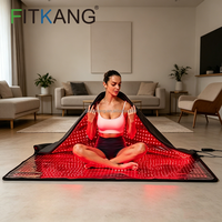 Couverture de luminothérapie rouge Fitkang à haute irradiance 660nm+850nm, couverture de luminothérapie rouge pour tout le corps, coussin de lit avec fonction pulsée 10Hz 40Hz