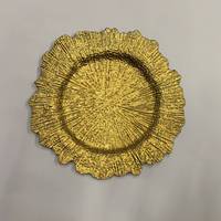 Assiettes de présentation Luckygoods en gros, assiettes de présentation dorées, services de vaisselle, vaisselle chinoise pour mariage et fête