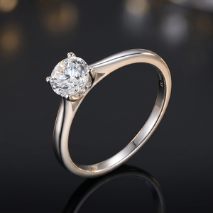 Anillo Clásico de Cuatro Garras con Diamante Cultivado en Laboratorio Certificado por IGI, Chapado en Rodio sobre Oro Blanco de 14K, Kesari Diam Nuevo y de Lujo - Product Image 3