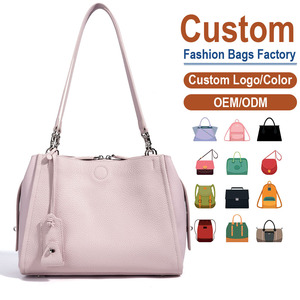 Fashionable Genuine Leather <b>Shoulder</b> Bag Pebbled Texture Single <b>Strap</b> Zipper Closure Versatile for All Seasons OEM ODM Supported - Product Image 1
