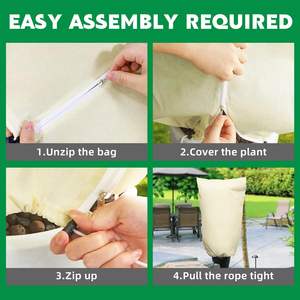 ถุงป้องกันน้ำค้างแข็งสำหรับป้องกันพืชในฤดูหนาว ระบายอากาศได้ ทนต่อการฉีกขาด สำหรับสภาพอากาศหนาวเย็นกลางแจ้งในฤดูหนาว - Product Image 3