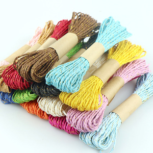 Vente chaude Haute Résistance Du Fil De Papier Torsadé Papier Raphia Cordes 2 Brins Cordon De Papier pour Crochet - Product Image 5