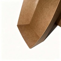 Plateau en papier kraft brun jetable imprimé sur mesure |   Plateau de service pour la restauration rapide résistant à la graisse |   Boîte d'emballage pour nachos biodégradable