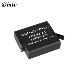 새로운 1250mAh 3.85V 배터리 AHDBT-501 AHDBT501 AHDBT 501 충전식 리튬 이온 카메라 배터리 <span class=keywords><strong>Gopro</strong></span> Hero5 HERO6 HERO7 - Product Image 1