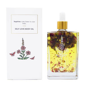 Venta al por mayor natural crudo 100% puro 100mL multiuso cuidado de la piel flor de Rosa aceite de masaje para el vello facial cuerpo en botella cuadrada - Product Image 2