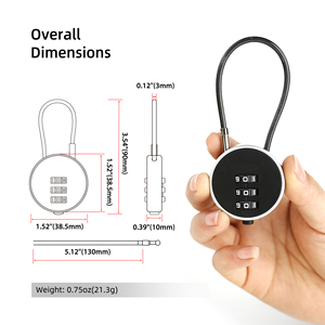 Petit cadenas à combinaison pour bagages, valises, sacs à dos, fermetures éclair, casiers de gym, boîtes à outils, étuis de rangement, paniers de vélo - Product Image 5