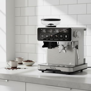Nouvelle <span class=keywords><strong>Machine</strong></span> à Café Italienne Portable Automatique Professionnelle Digitale Expresso 20 Bars avec Broyeur Double Tasse et Mousseur à Lait pour Hôtels - Product Image 5