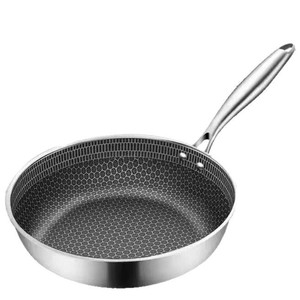 Sartén Antiadherente <span class=keywords><strong>de</strong></span> Doble Cara con Diseño <span class=keywords><strong>de</strong></span> Panal <span class=keywords><strong>de</strong></span> Abeja, <span class=keywords><strong>de</strong></span> <span class=keywords><strong>Acero</strong></span> <span class=keywords><strong>Inoxidable</strong></span> 316, Moderna, con Asa, <span class=keywords><strong>de</strong></span> 24, 26, 28, 30 y 32 cm - Product Image 3
