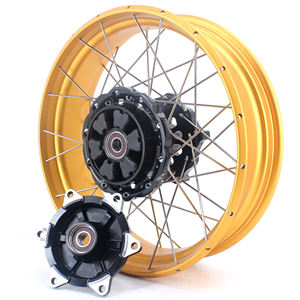 Jantes sans chambre à air VMX 3.0*19 pouces / 4.25*17 pouces, remplacement pour BMW <span class=keywords><strong>F700GS</strong></span> <span class=keywords><strong>2012</strong></span>-2018, moyeu noir, jante dorée - Product Image 4