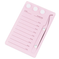 Palette de rangement rectangulaire en acrylique IRISMANLI pour extensions de cils, avec aimants, boîte de rangement pour colle à extensions de cils, pinces, présentoir