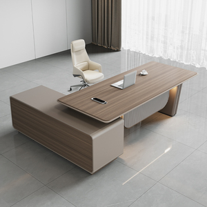 Organizador de Escritorio de Oficina de Lujo con Estética Moderna, Diseño Profesional Posmoderno en Blanco y Dorado para Almacenamiento de Muebles de Oficina - Product Image 2